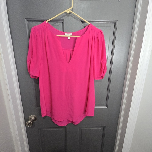 Hot Pink Silk Top Barbie Neon - Picture 6 of 11